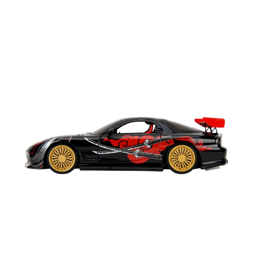 JAD35668 Lab Monkeys - 1:24 Mazda RX7 Diecast Vehicle with SARU 3.25" Figure - Jada Toys - Titan Pop Culture