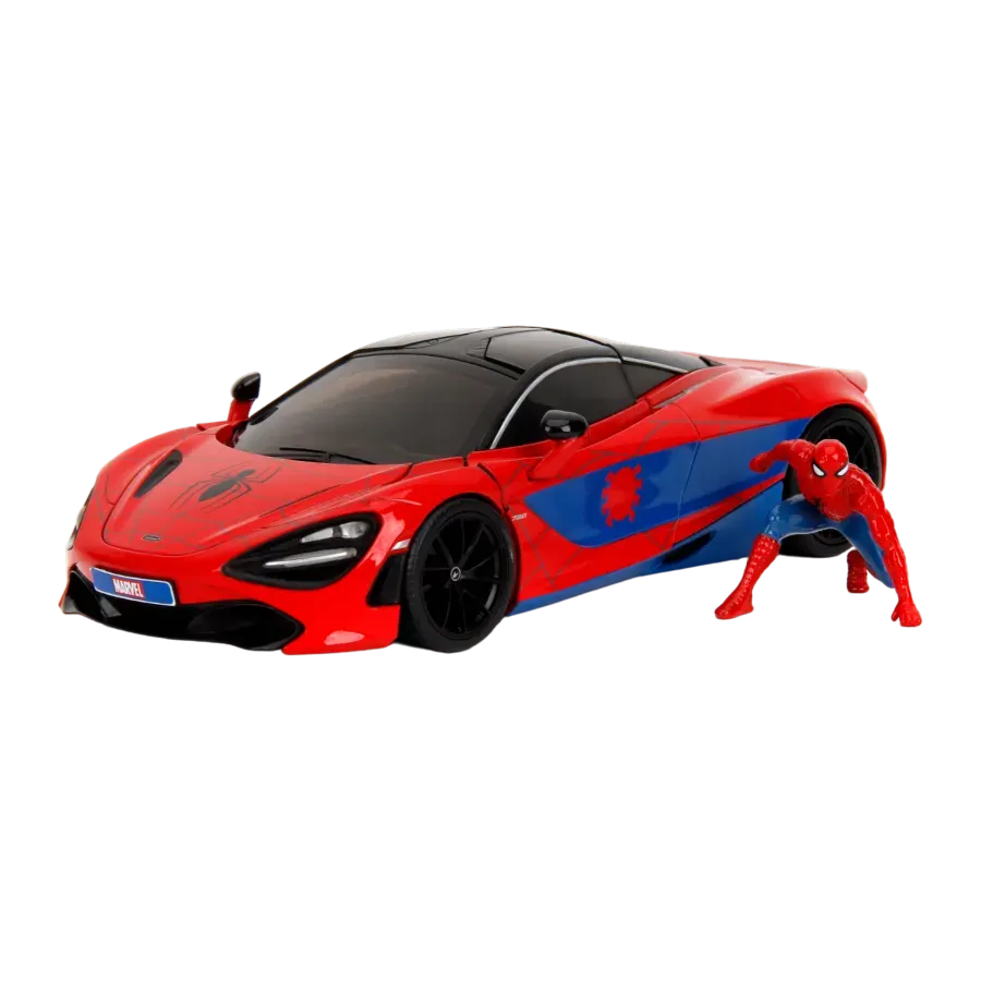 JAD35764 Hollywood Rides - Spider-Man with McLaren 720S 1:24 Scale Diecast Vehicle Set - Jada Toys - Titan Pop Culture