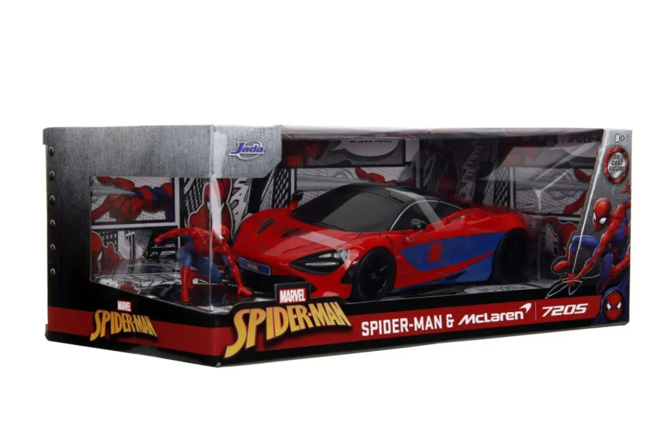 JAD35764 Hollywood Rides - Spider-Man with McLaren 720S 1:24 Scale Diecast Vehicle Set - Jada Toys - Titan Pop Culture