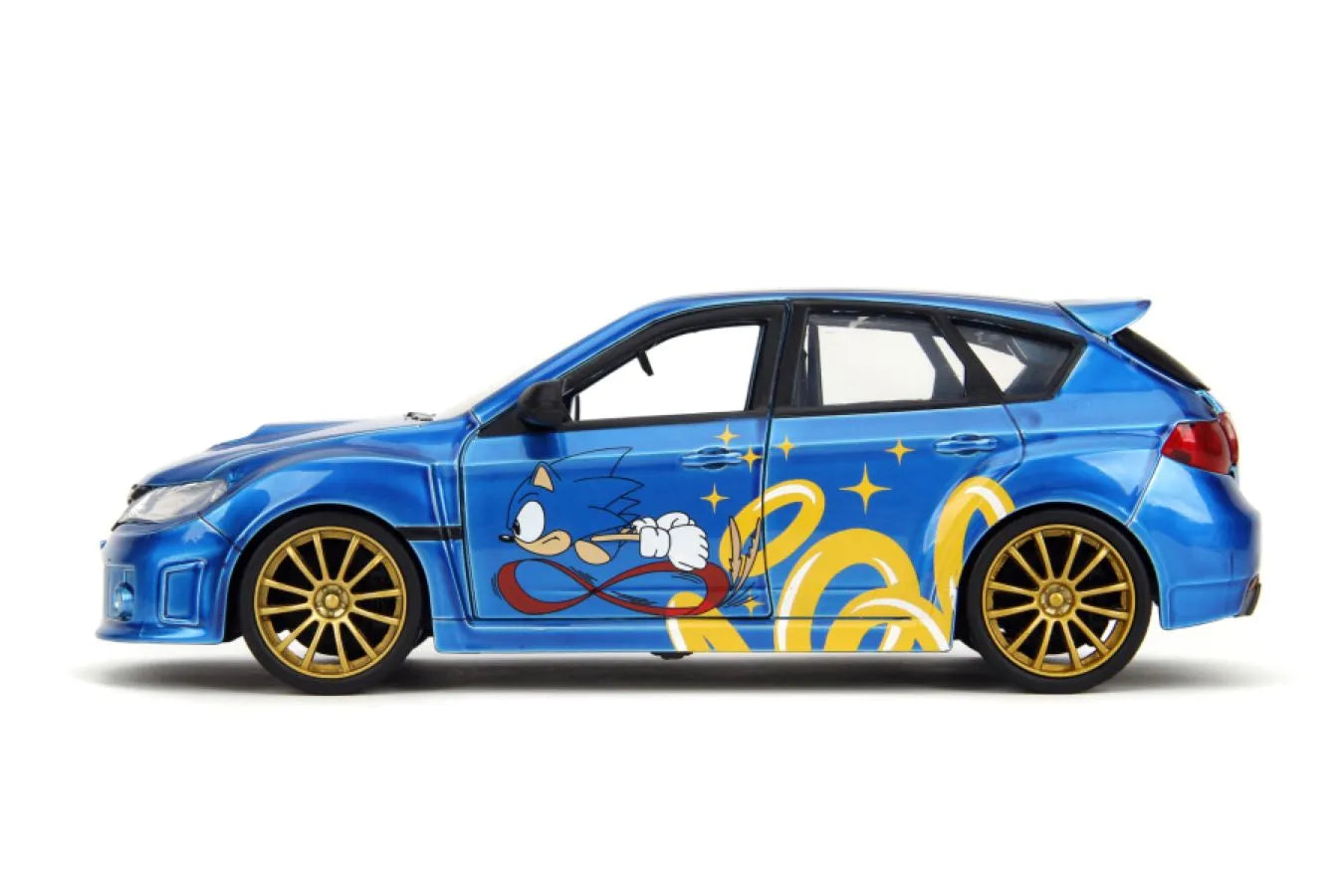 JAD35871 Sonic - Subaru STI with Sonic Figure 1:24 Scale Diecast Vehicle - Jada Toys - Titan Pop Culture