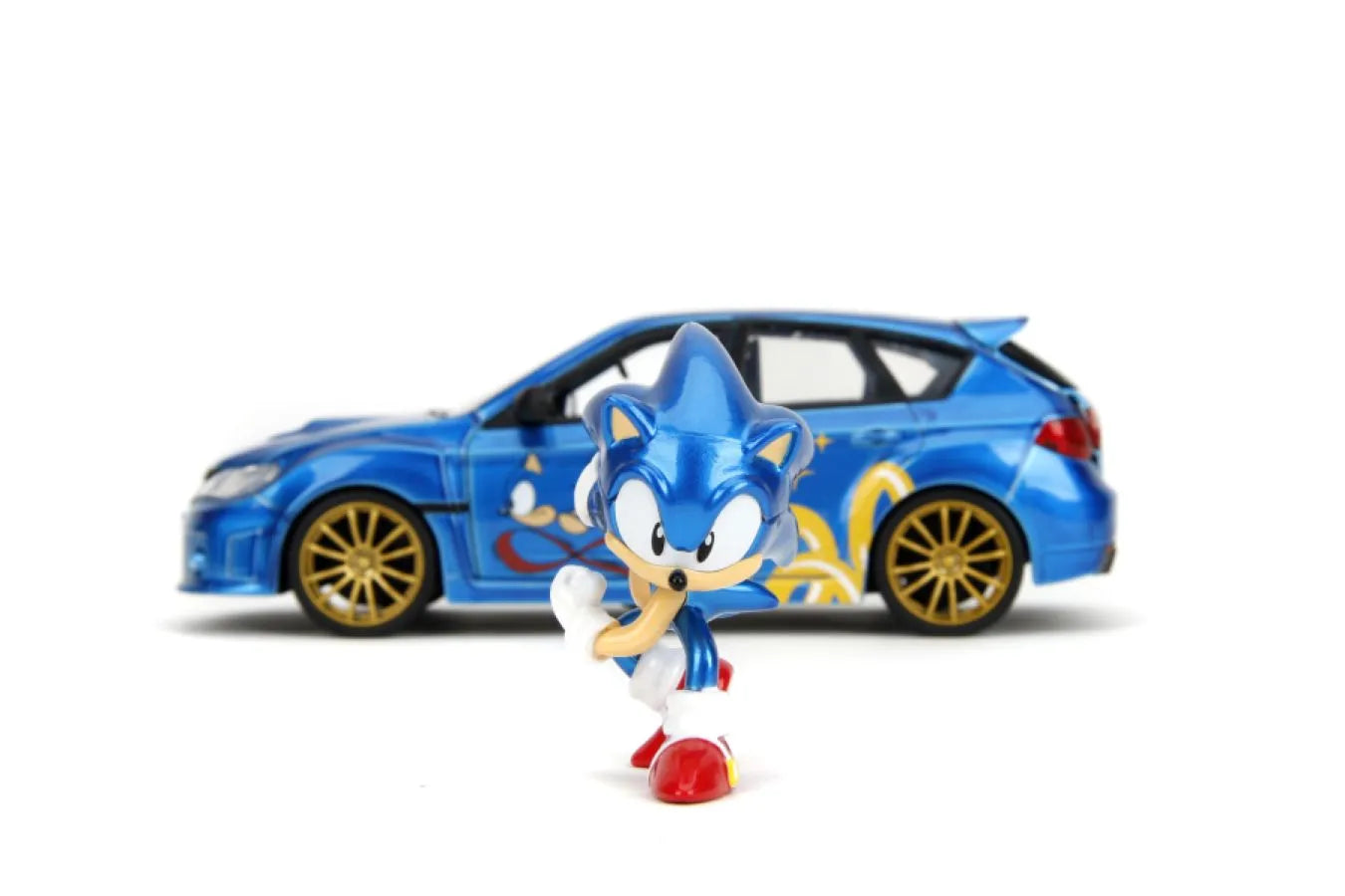 JAD35871 Sonic - Subaru STI with Sonic Figure 1:24 Scale Diecast Vehicle - Jada Toys - Titan Pop Culture