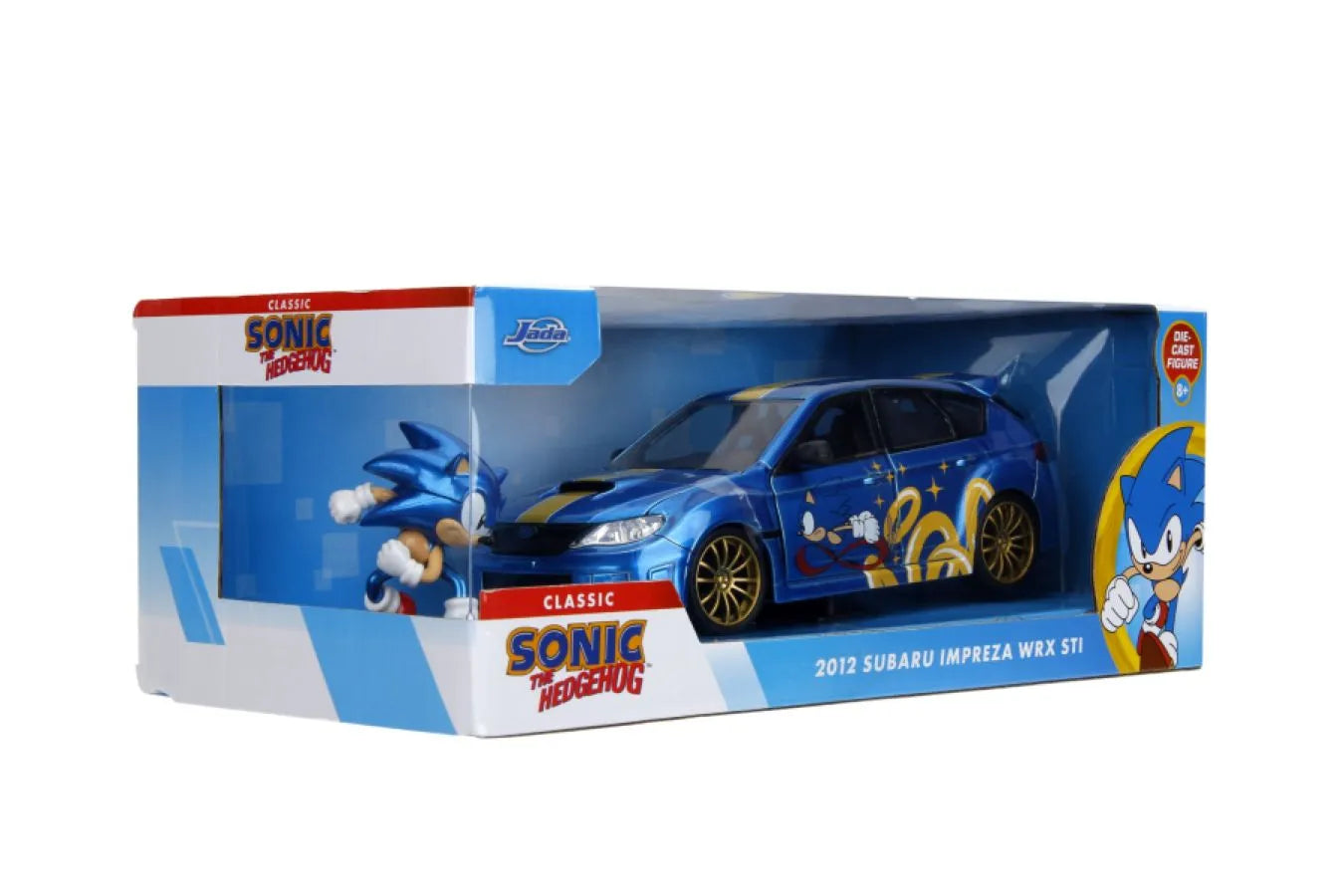 JAD35871 Sonic - Subaru STI with Sonic Figure 1:24 Scale Diecast Vehicle - Jada Toys - Titan Pop Culture