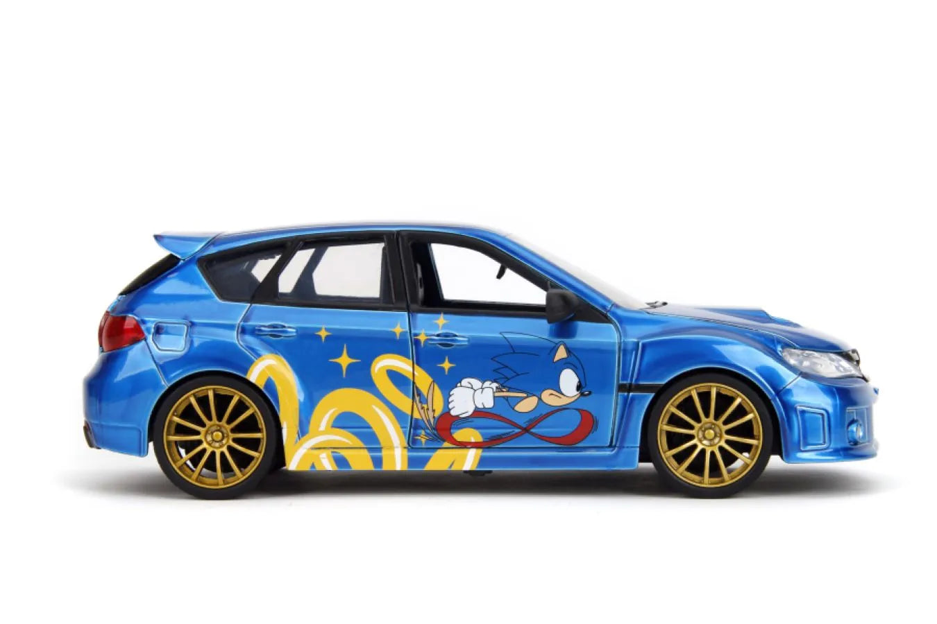 JAD35871 Sonic - Subaru STI with Sonic Figure 1:24 Scale Diecast Vehicle - Jada Toys - Titan Pop Culture