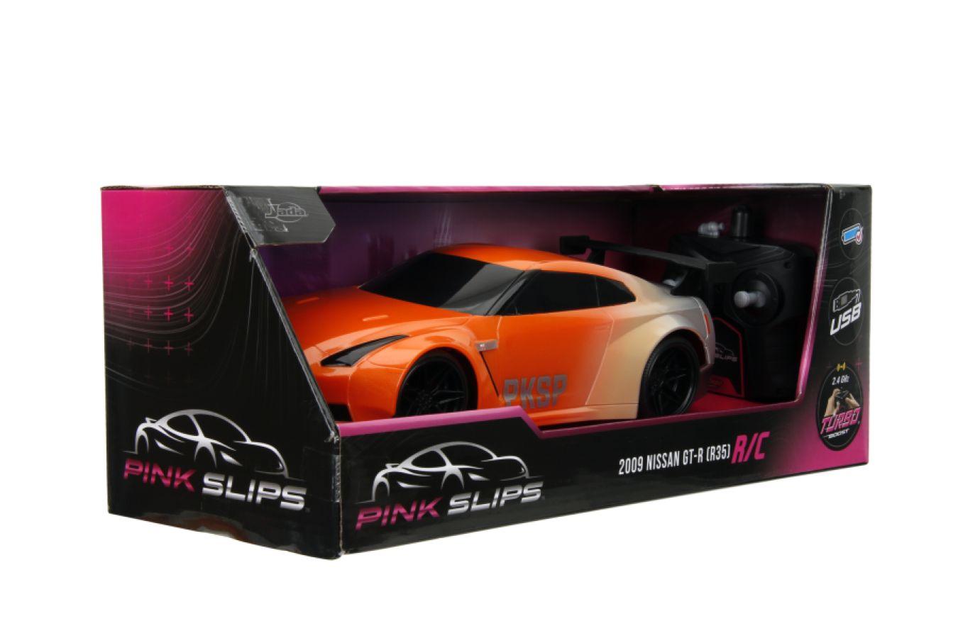 JAD35910 Pink Slips - 2009 Nissan Skyline GTR R35 1:16 Scale Remote Control Car - Jada Toys - Titan Pop Culture