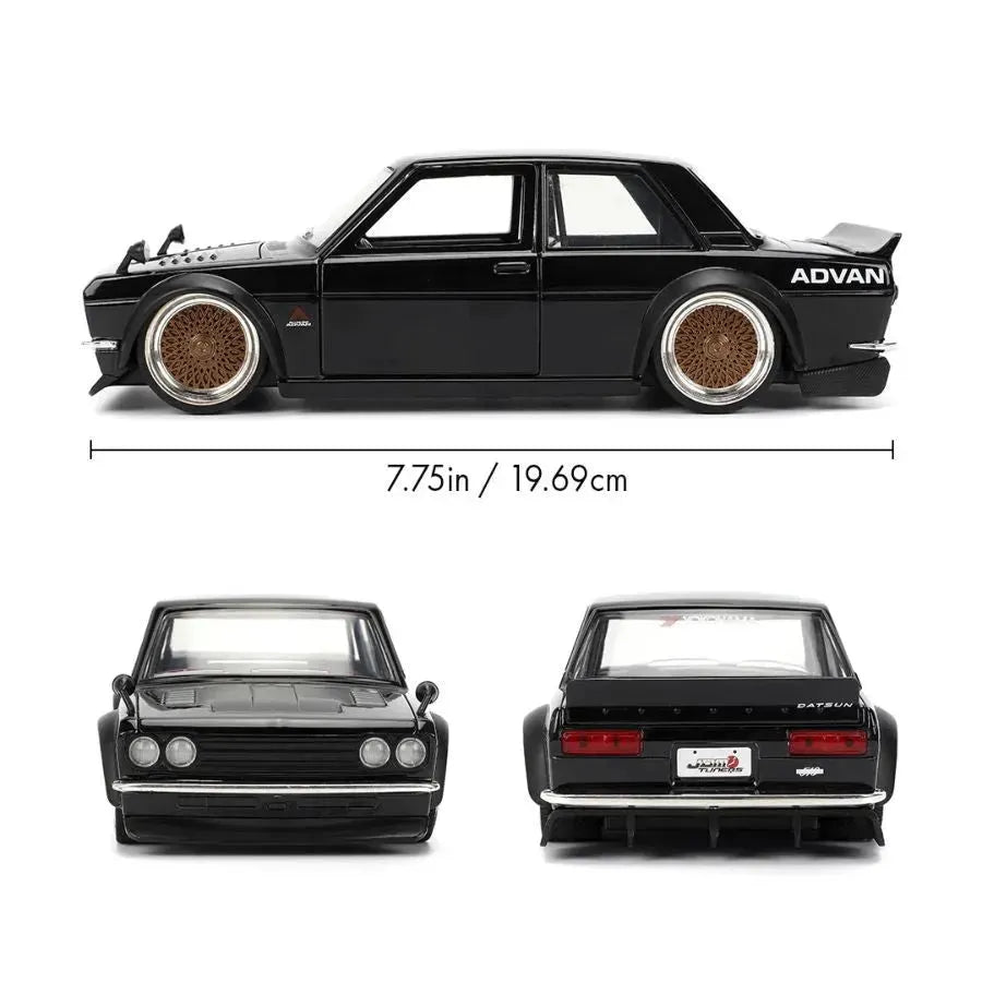 JAD35954 JDM Tuners - 1973 Datsun 510 1:24 Scale Diecast Vehicle - Jada Toys - Titan Pop Culture