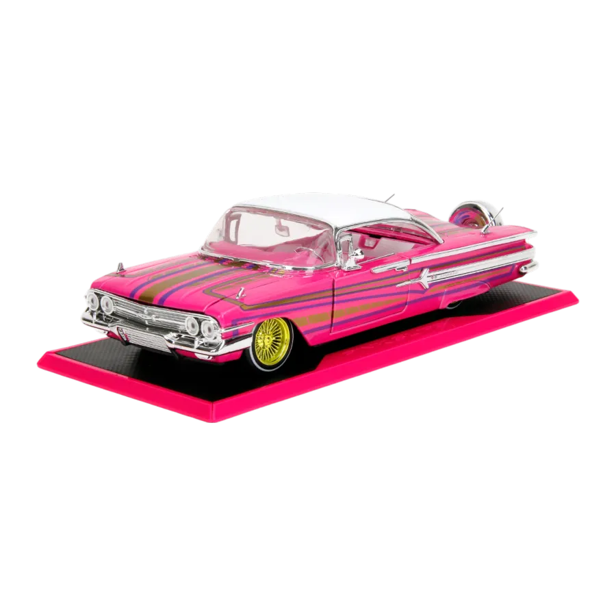 JAD35984 Pink Slips - 1960 Chevy Impala Low Rider 1:24 Scale Diecast Vehicle - Jada Toys - Titan Pop Culture