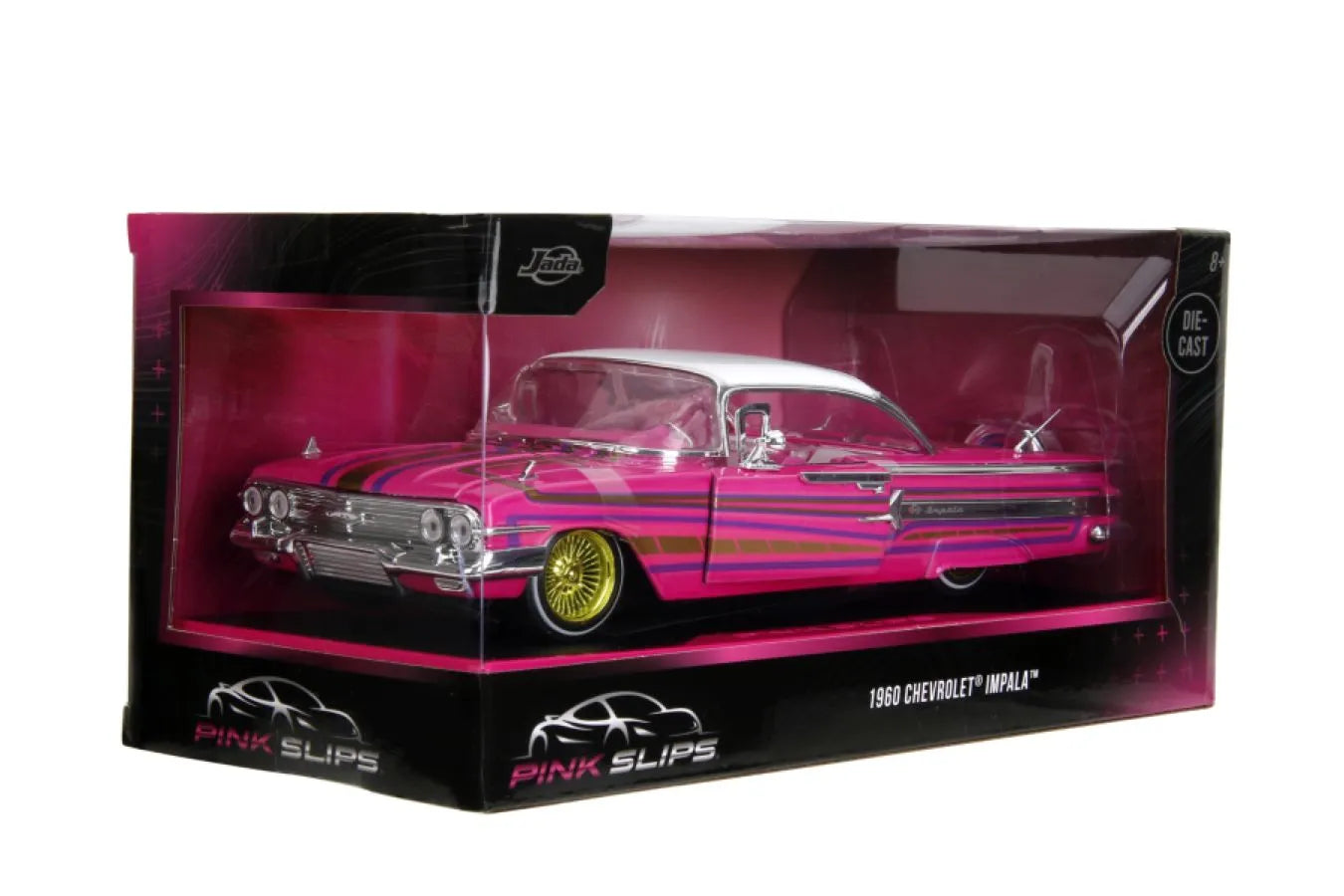 JAD35984 Pink Slips - 1960 Chevy Impala Low Rider 1:24 Scale Diecast Vehicle - Jada Toys - Titan Pop Culture