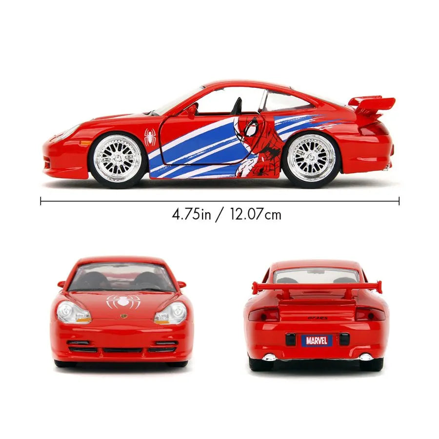 JAD36068 Marvel - 1:32 Spider-Man Porsche 911 GT3 RS (996) Diecast Vehicle - Jada Toys - Titan Pop Culture