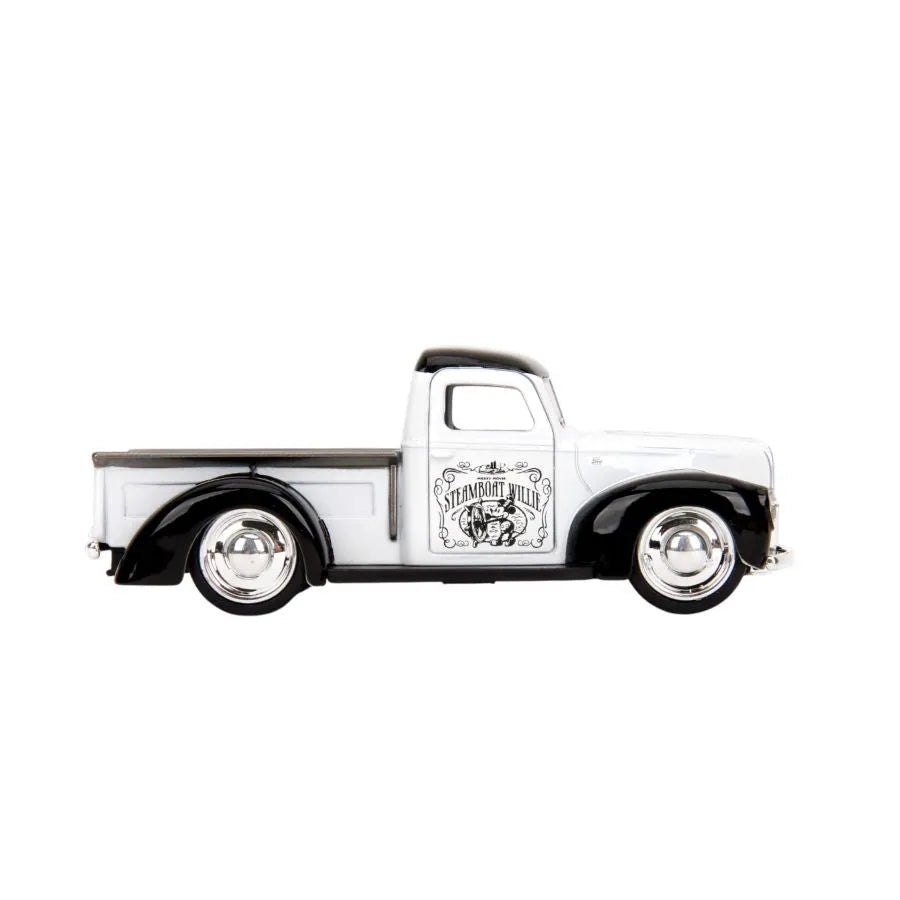 JAD36091 Disney - 1:32 Steamboat Willie 1941 Ford Pickup Diecast Vehicle - Jada Toys - Titan Pop Culture