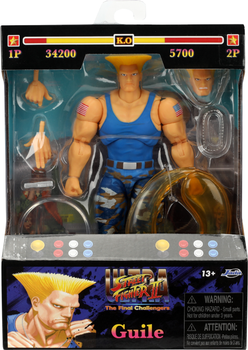 Street Fighter II - Guile (Jugador 2) Figura de 6"