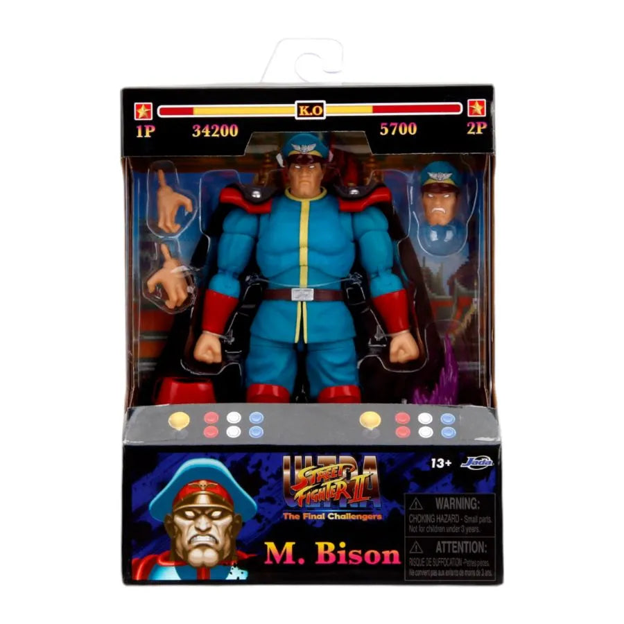 JAD36107 Street Fighter II - M Bison (Player 2) 6" Action Figure - Jada Toys - Titan Pop Culture