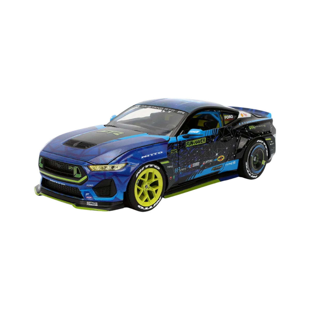 JAD36143 Big Time Muscle - Vaughn Gittin Jr 2024 Ford Mustang RTR Racing 1:24 Scale Diecast Vehicle - Jada Toys - Titan Pop Culture