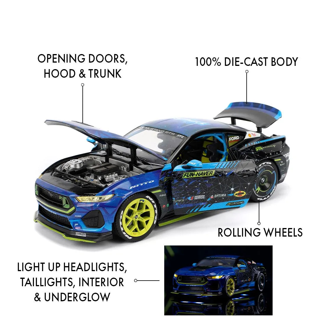 JAD36143 Big Time Muscle - Vaughn Gittin Jr 2024 Ford Mustang RTR Racing 1:24 Scale Diecast Vehicle - Jada Toys - Titan Pop Culture