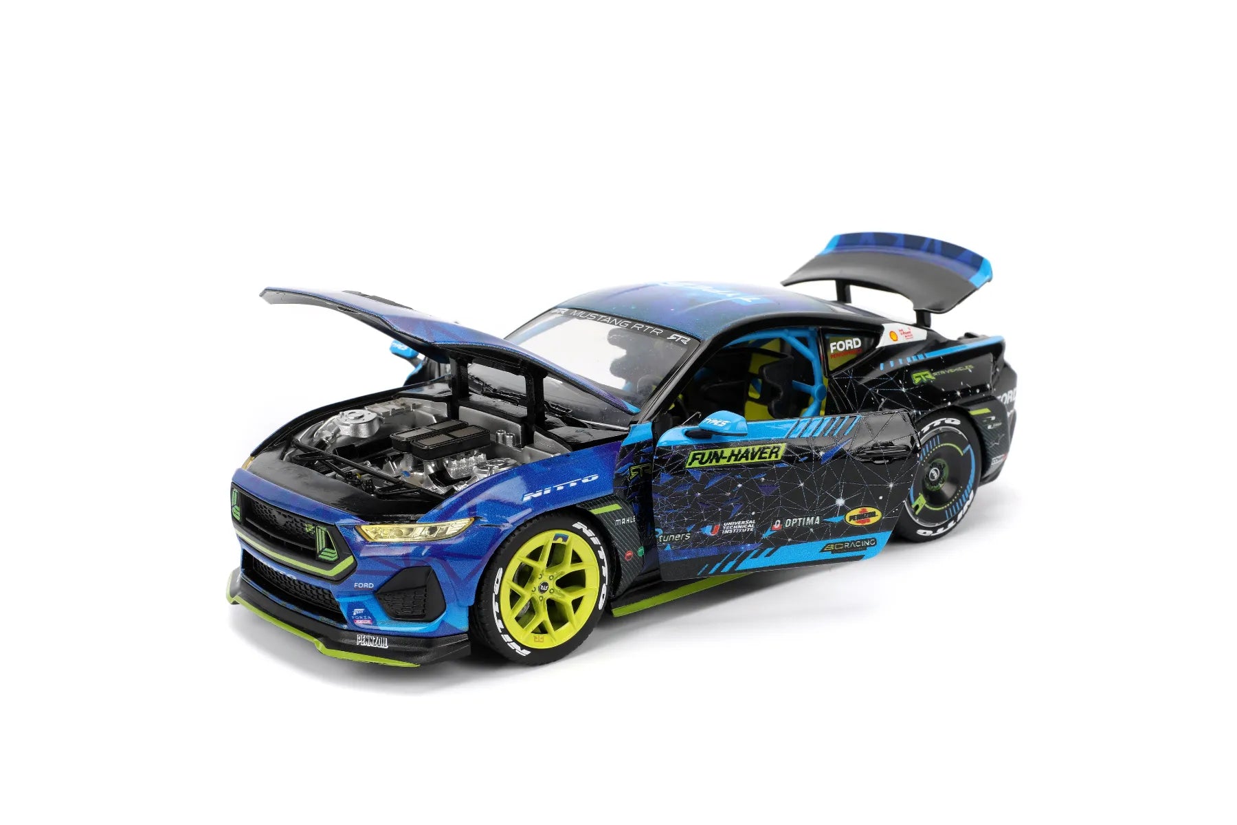 JAD36143 Big Time Muscle - Vaughn Gittin Jr 2024 Ford Mustang RTR Racing 1:24 Scale Diecast Vehicle - Jada Toys - Titan Pop Culture