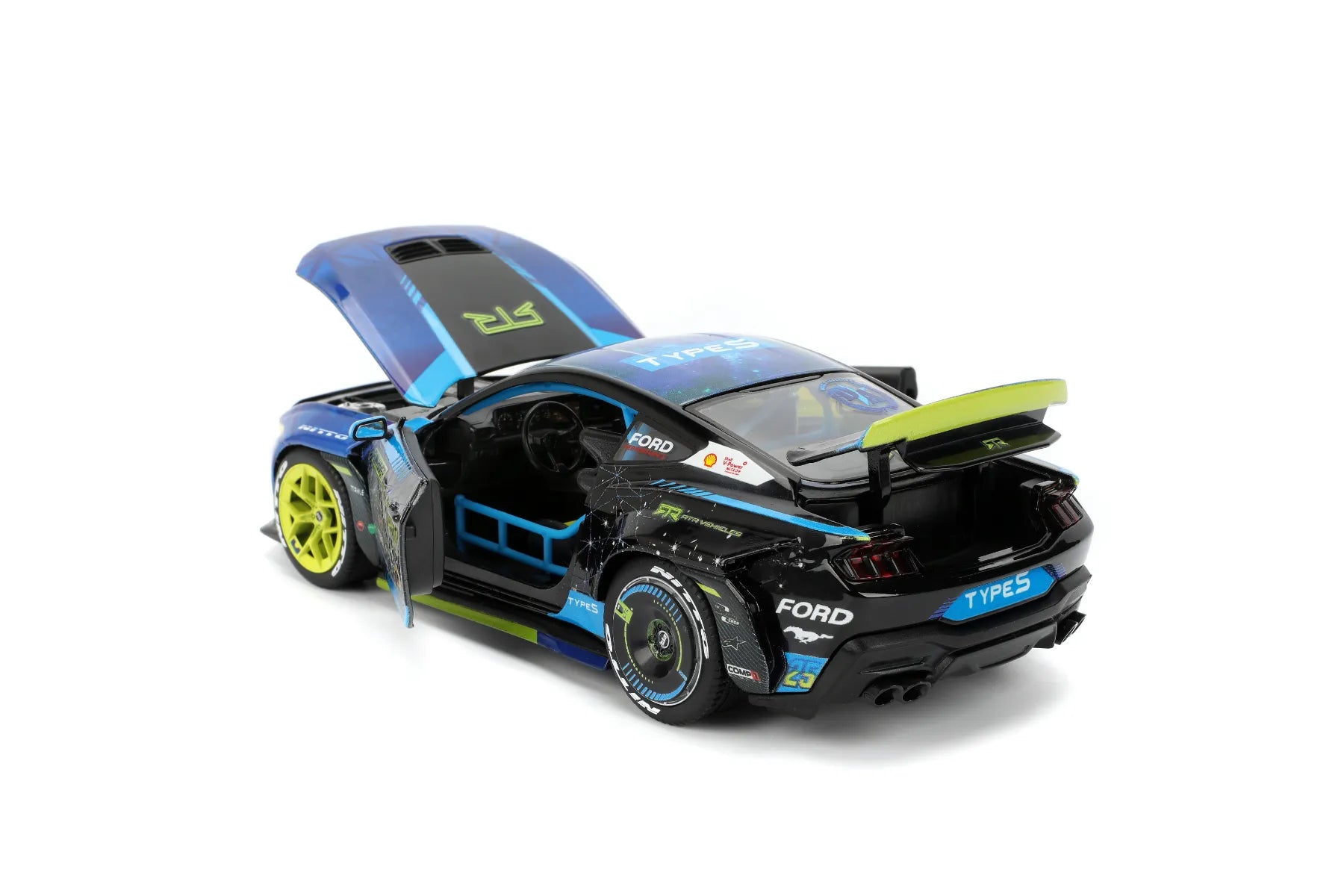 JAD36143 Big Time Muscle - Vaughn Gittin Jr 2024 Ford Mustang RTR Racing 1:24 Scale Diecast Vehicle - Jada Toys - Titan Pop Culture