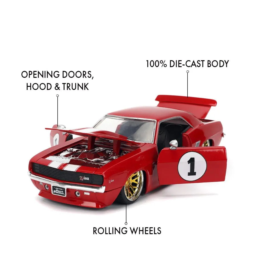 JAD36151 Fast & Furious - 1969 Chevrolet Camaro 1:24 Scale Diecast Vehicle - Jada Toys - Titan Pop Culture