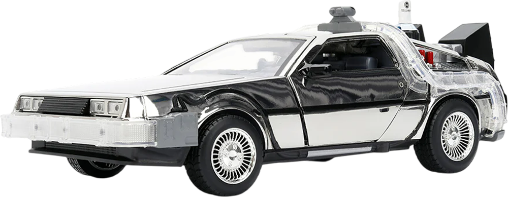 Back to the Future - Delorean (Chrome) 1:24 Scale Diecast Vehicle