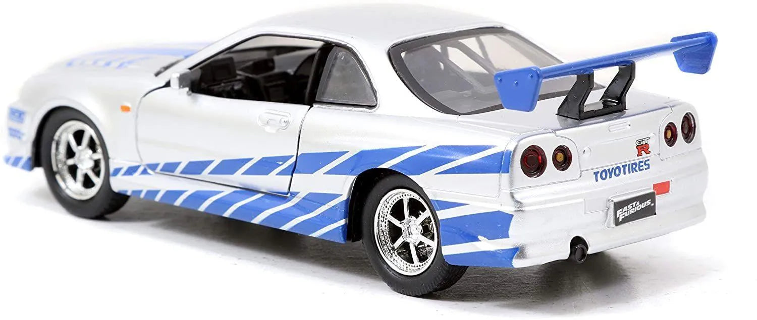 JAD97184 Fast and Furious - 2002 Nissan Skyline GTR R34 Silver 1:32 Scale Hollywood Ride - Jada Toys - Titan Pop Culture