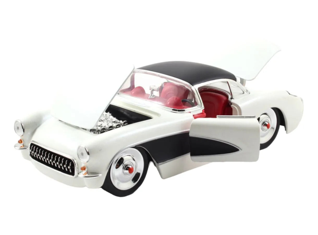 JAD98161 Big Time Muscle - 1957 Chevy Corvette 1:24 Scale Diecast Vehicle - Jada Toys - Titan Pop Culture