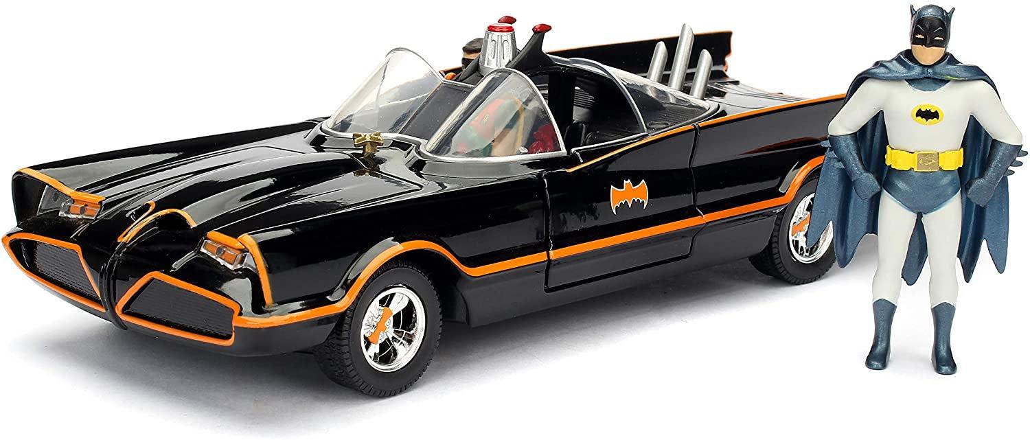 JAD98259 Batman (TV) - Batmobile 1:24 w/Batman & Robin - Jada Toys - Titan Pop Culture