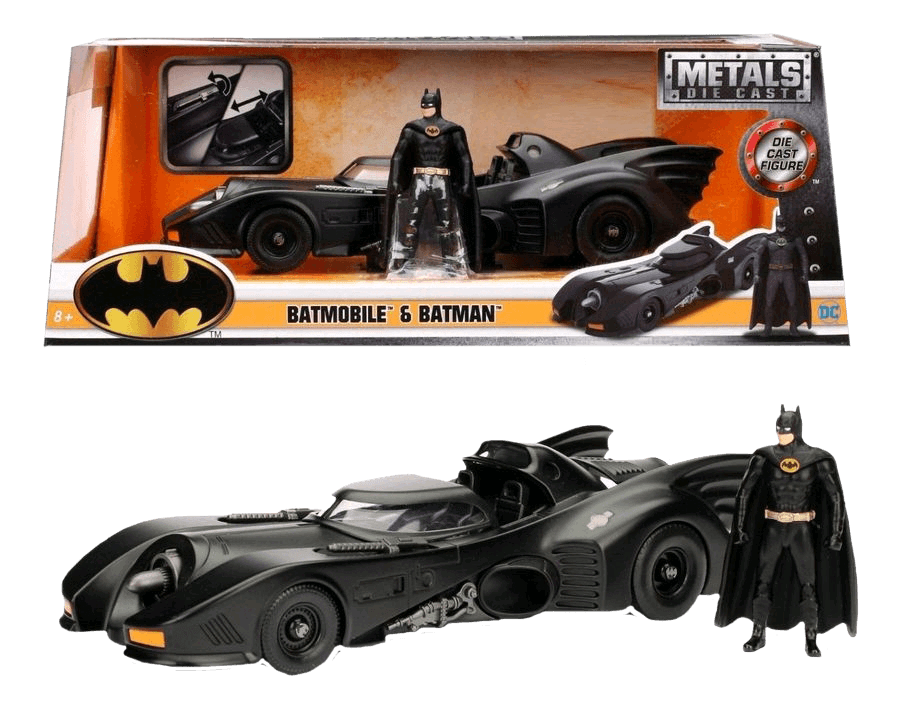JAD98260 Batman (1989) - Batmobile 1:24 with Batman - Jada Toys - Titan Pop Culture