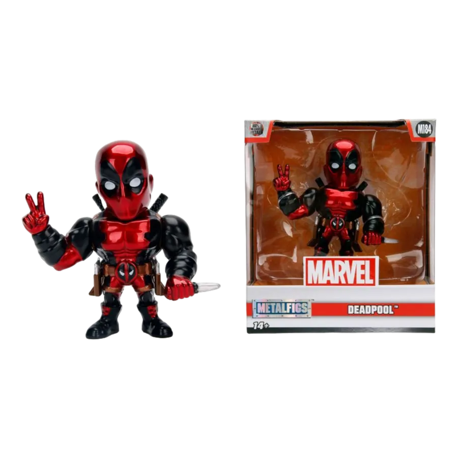 JAD98272 Marvel Comics - Deadpool Red 4" Metals - Jada Toys - Titan Pop Culture