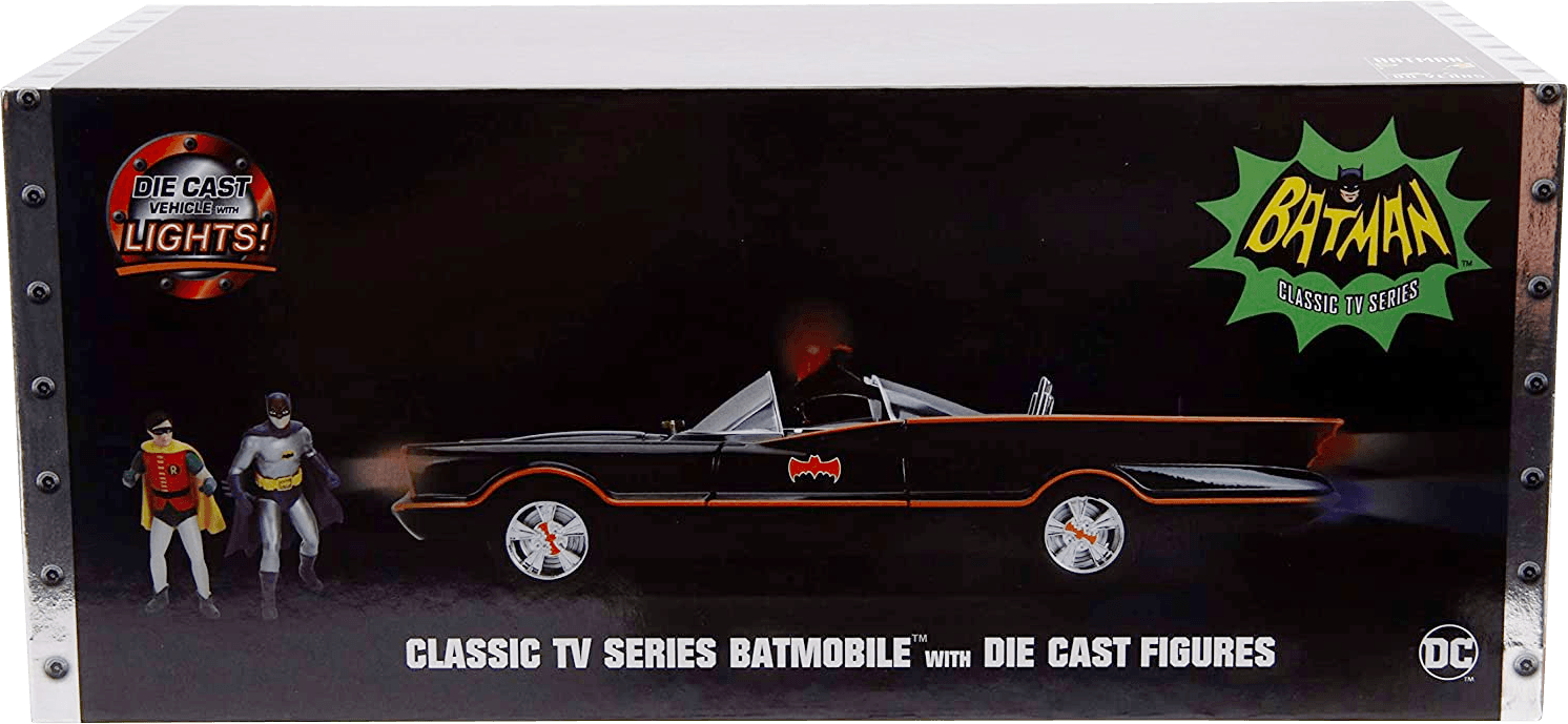 JAD98625 Batman (TV) - Batmobile 1:18 w/Batman - Jada Toys - Titan Pop Culture