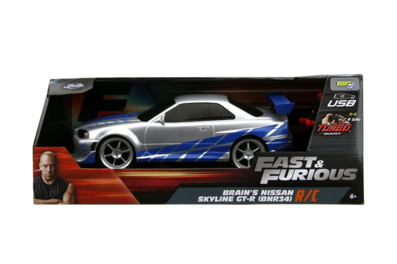 JAD99370 Fast & Furious - 2002 Nissan Skyline GT-R (BNR34) 1:16 Scale Remote Control Car - Jada Toys - Titan Pop Culture