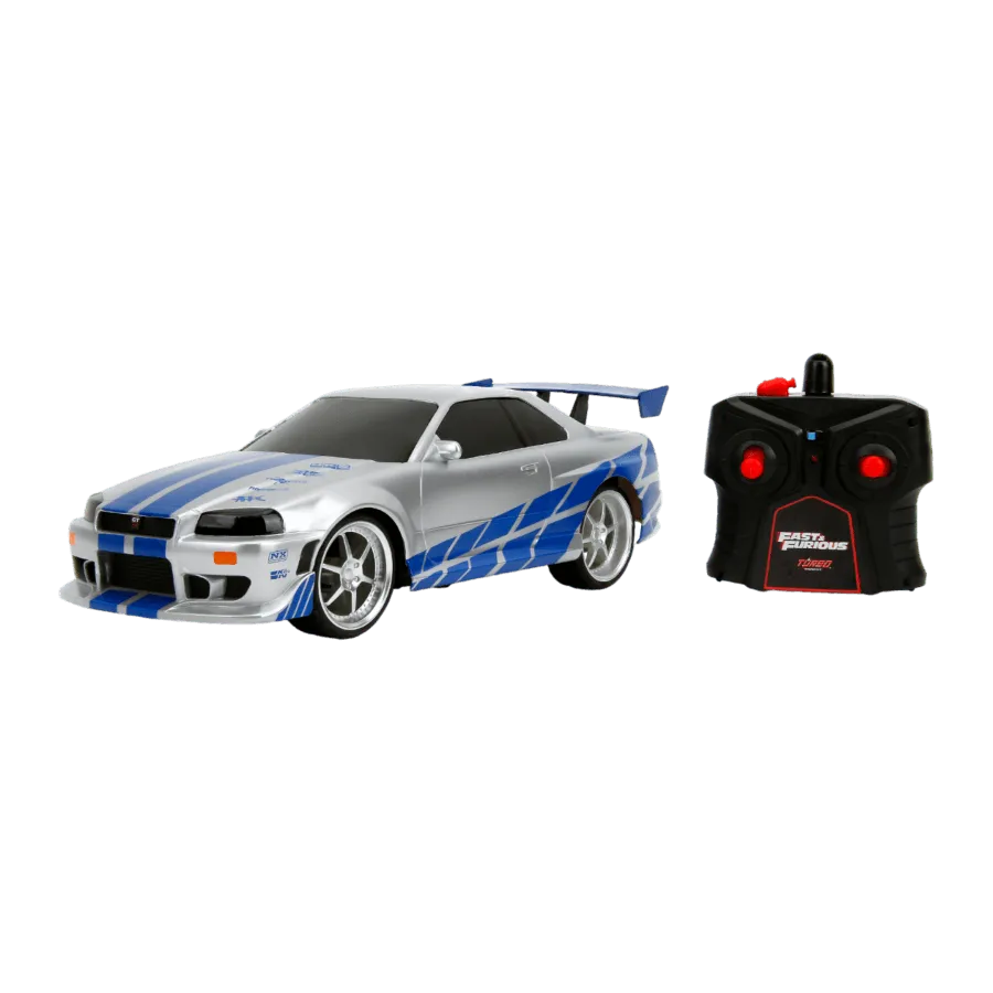 JAD99370 Fast & Furious - 2002 Nissan Skyline GT-R (BNR34) 1:16 Scale Remote Control Car - Jada Toys - Titan Pop Culture