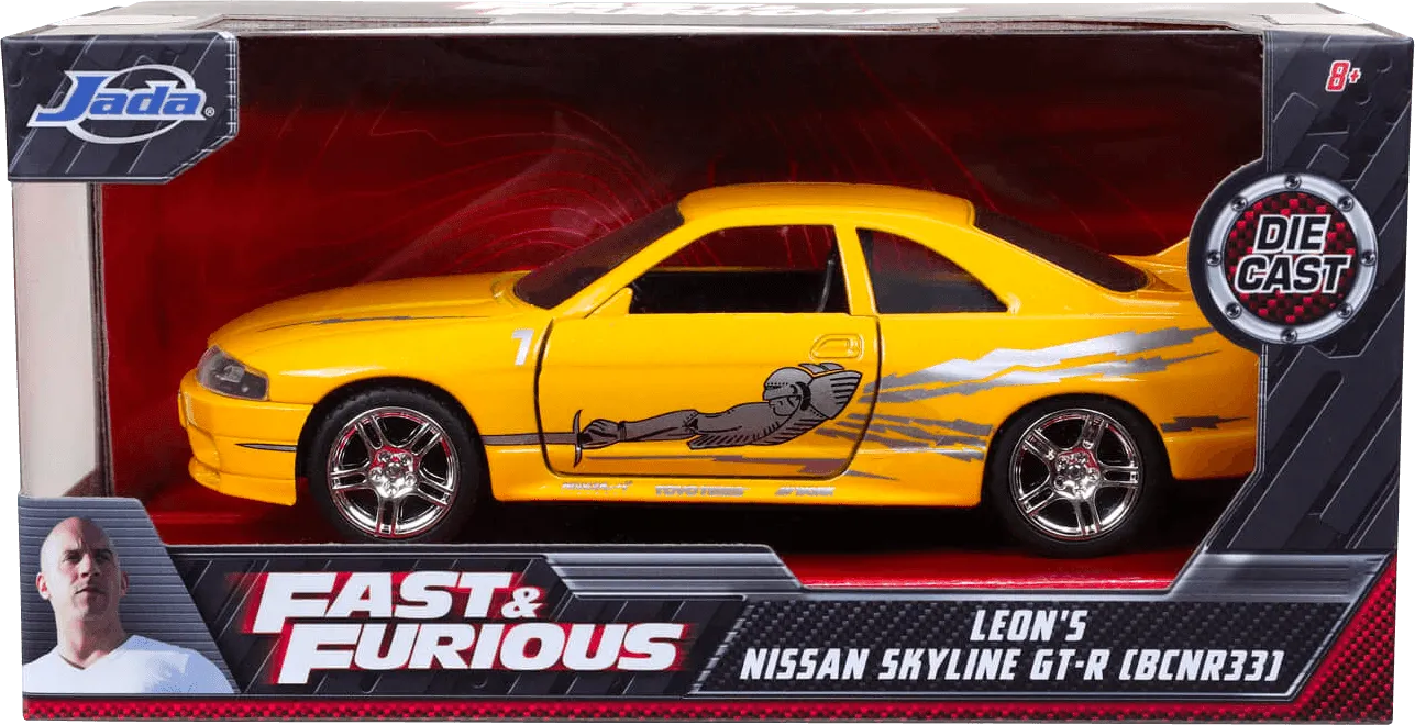 JAD99515 Fast and Furious - 1995 Nissan Skyline GTR R33 1:32 Scale Hollywood Ride - Jada Toys - Titan Pop Culture