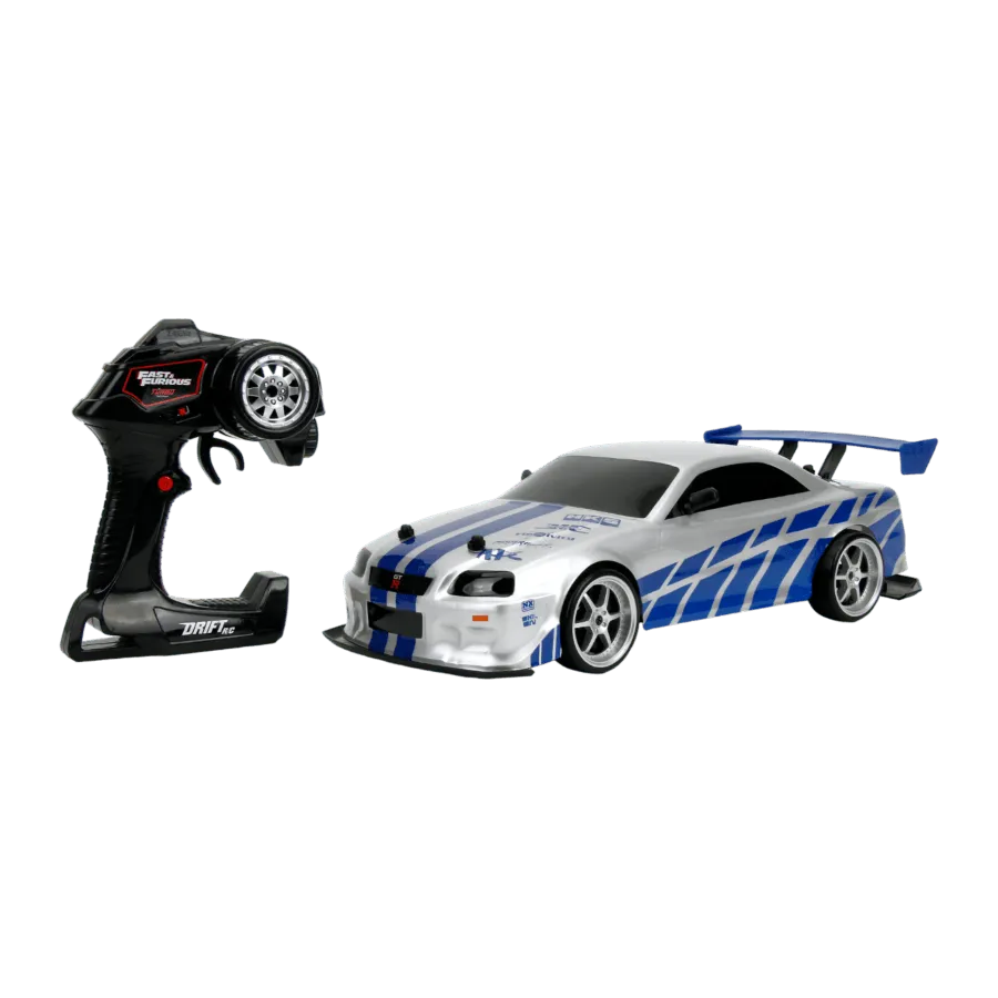 JAD99701 Fast & Furious - 2002 Nissan Skyline GT-R (BNR34) 1:10 Scale Remote Control Car - Jada Toys - Titan Pop Culture