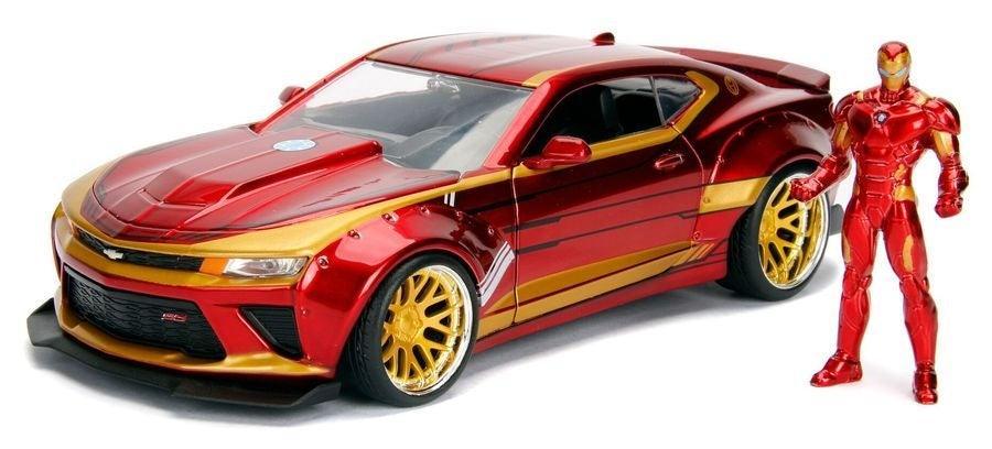 JAD99724 Marvel Comics - Iron Man 2016 Chevy Camero SS 1:24 Scale Hollywood Rides Diecast Vehicle - Jada Toys - Titan Pop Culture