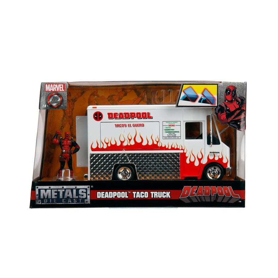 JAD99730 Deadpool (comics) - Food Truck Hollywood Rides 1:24 Scale Diecast Vehicle - Jada Toys - Titan Pop Culture