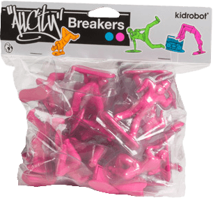 KIDT11UT003 All City Breakers - Mini Vinyl Electric Pink 20-Pack - Kidrobot - Titan Pop Culture