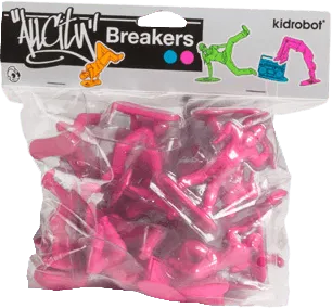 KIDT11UT003 All City Breakers - Mini Vinyl Electric Pink 20-Pack - Kidrobot - Titan Pop Culture