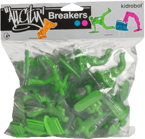 KIDT11UT005 All City Breakers - Mini Vinyl Electric Green 20-Pack - Kidrobot - Titan Pop Culture