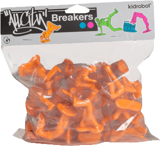 KIDT11UT006 All City Breakers - Mini Vinyl Electric Orange 20-Pack - Kidrobot - Titan Pop Culture