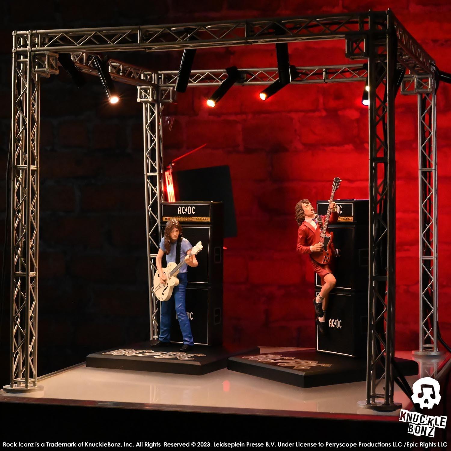 KNUACDC200 AC/DC - Angus & Malcolm Young Rock Iconz 1:9 Scale Statue (Set of 2) - KnuckleBonz - Titan Pop Culture