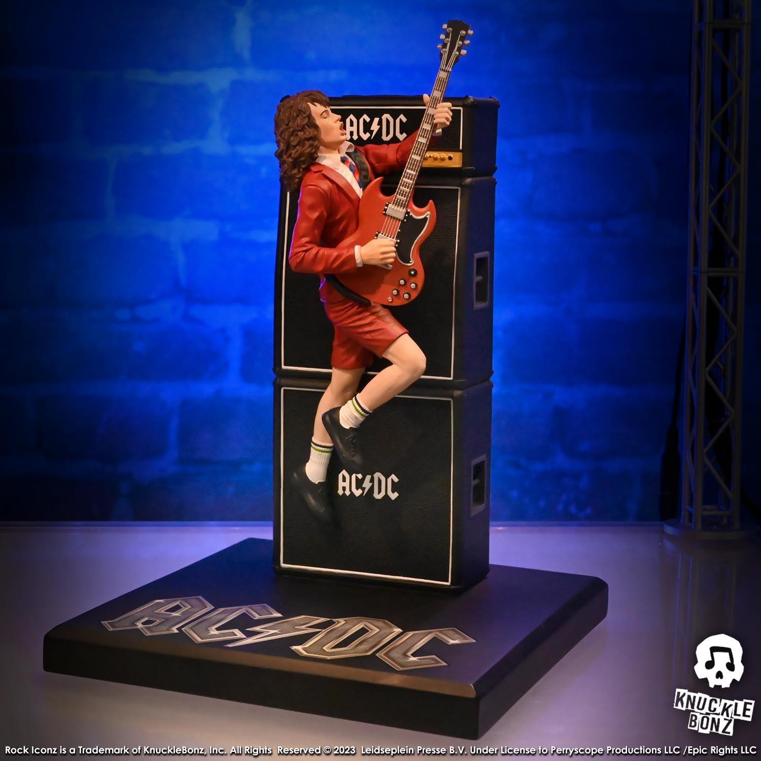 KNUACDC200 AC/DC - Angus & Malcolm Young Rock Iconz 1:9 Scale Statue (Set of 2) - KnuckleBonz - Titan Pop Culture