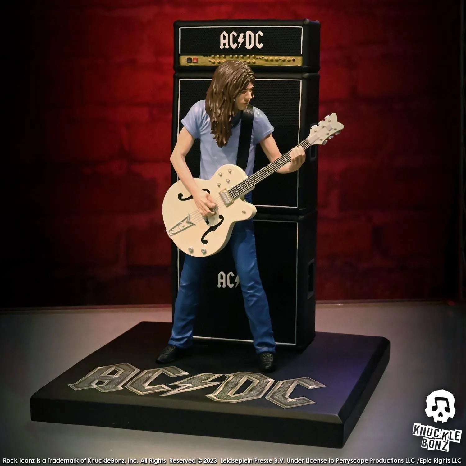 KNUACDC200 AC/DC - Angus & Malcolm Young Rock Iconz 1:9 Scale Statue (Set of 2) - KnuckleBonz - Titan Pop Culture