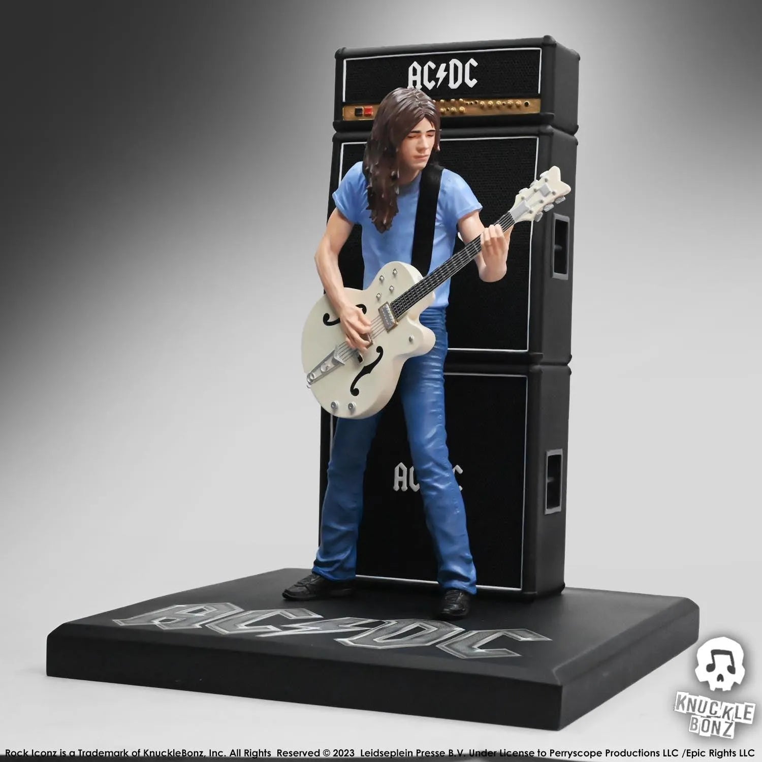 KNUACDC200 AC/DC - Angus & Malcolm Young Rock Iconz 1:9 Scale Statue (Set of 2) - KnuckleBonz - Titan Pop Culture