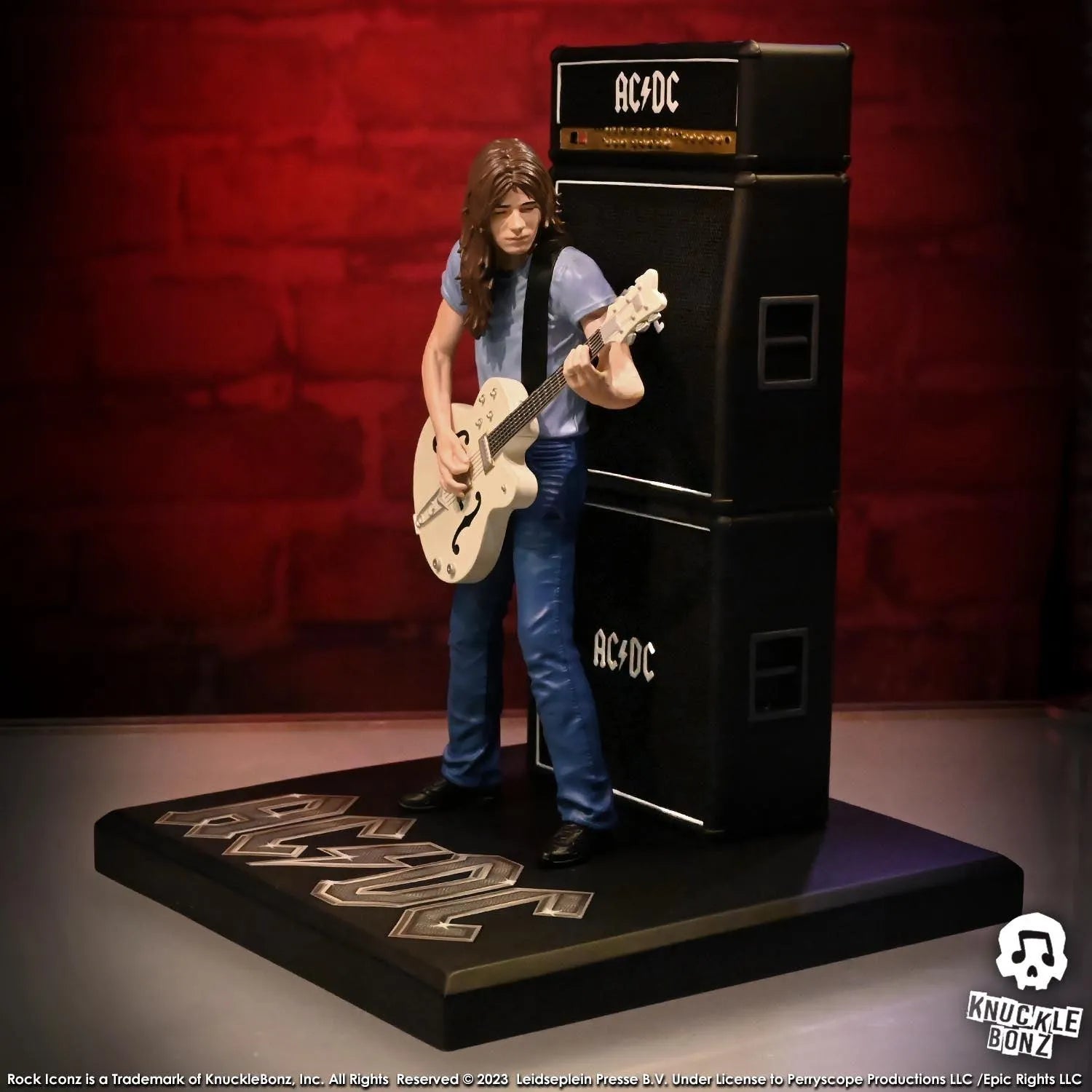 KNUACDC200 AC/DC - Angus & Malcolm Young Rock Iconz 1:9 Scale Statue (Set of 2) - KnuckleBonz - Titan Pop Culture