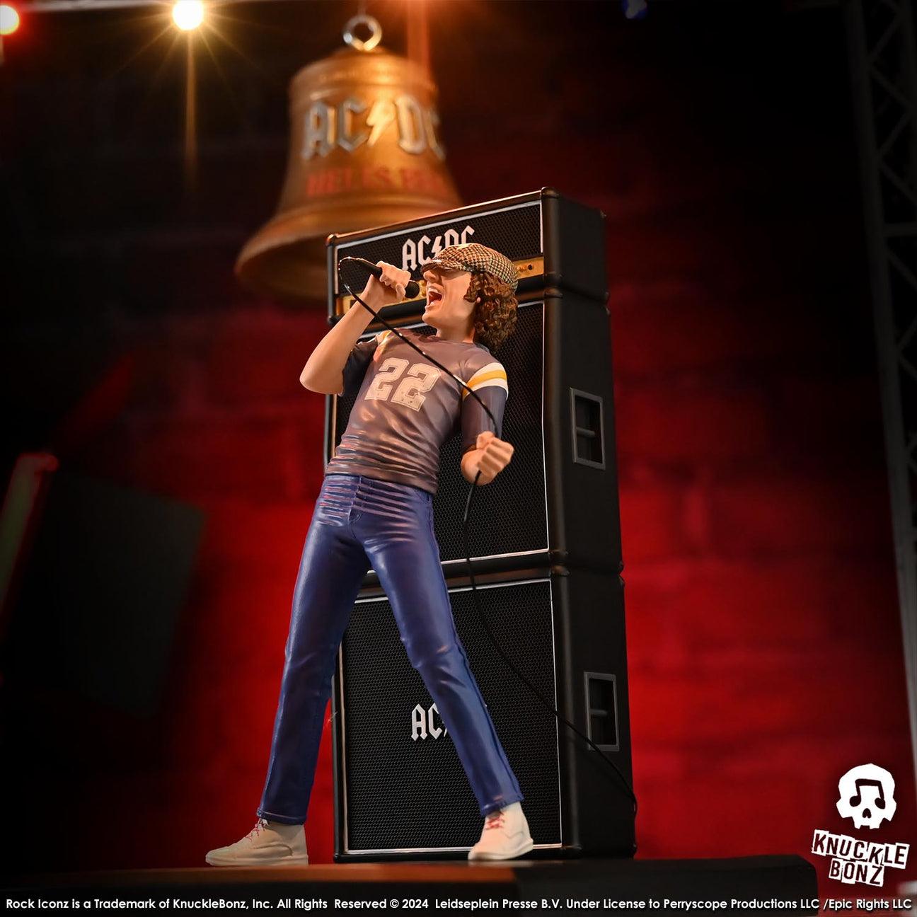 KNUACDCBRIAN100 AC/DC - Brian Johnson "Limited Edition" Rock Iconz Statue - KnuckleBonz - Titan Pop Culture