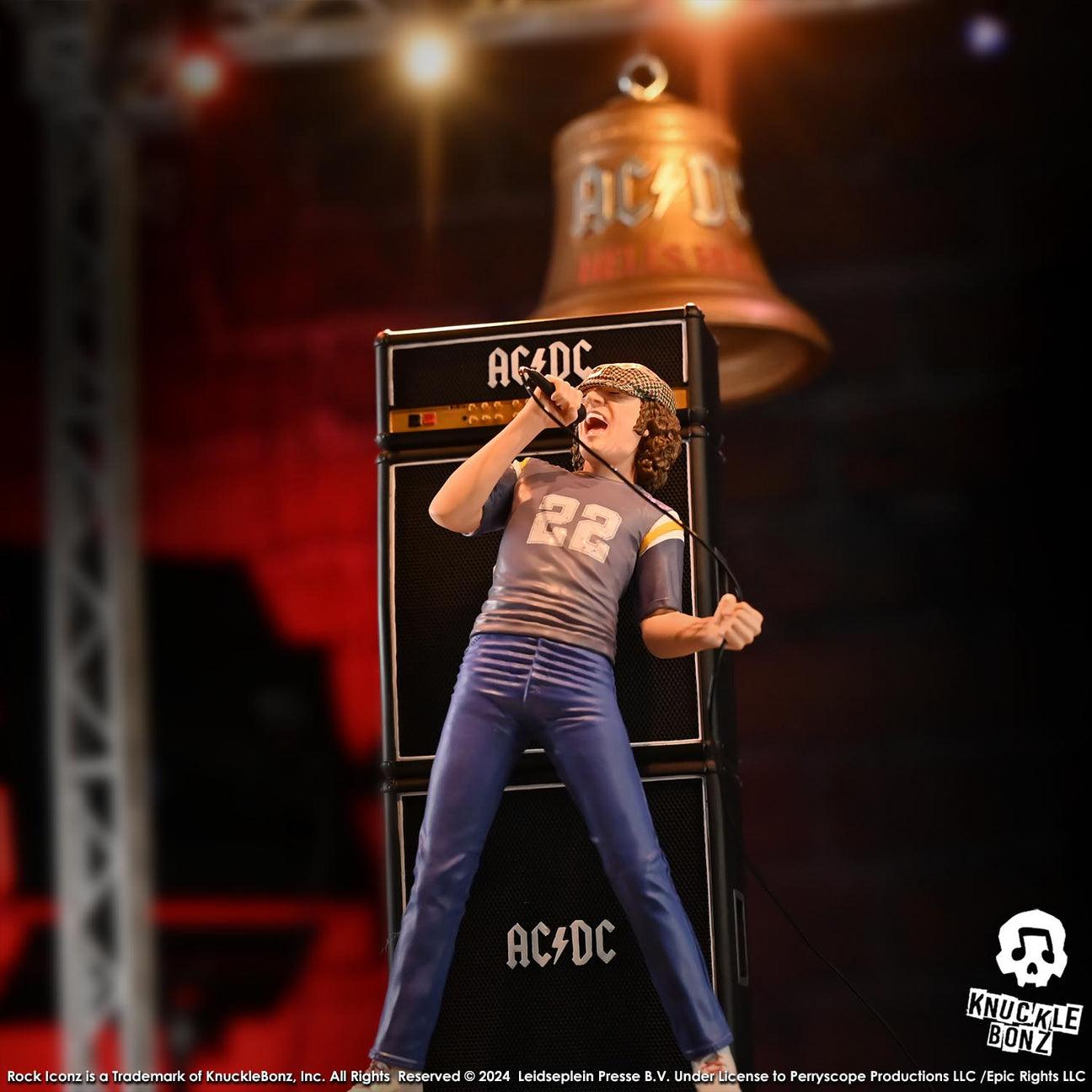 KNUACDCBRIAN100 AC/DC - Brian Johnson "Limited Edition" Rock Iconz Statue - KnuckleBonz - Titan Pop Culture