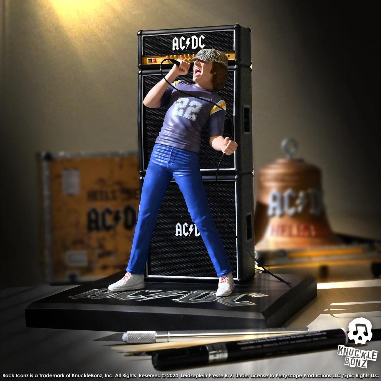 KNUACDCBRIAN100 AC/DC - Brian Johnson "Limited Edition" Rock Iconz Statue - KnuckleBonz - Titan Pop Culture