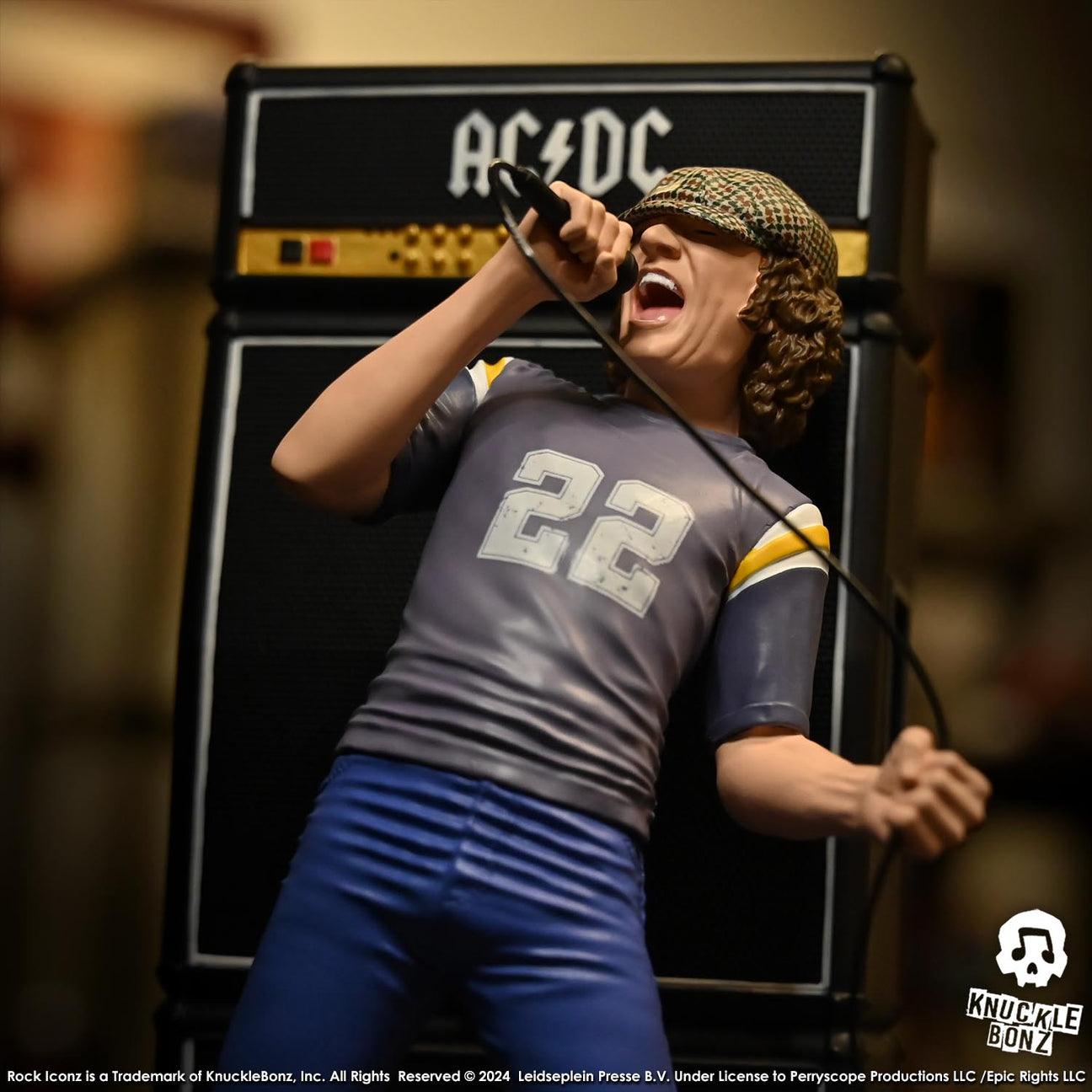 KNUACDCBRIAN100 AC/DC - Brian Johnson "Limited Edition" Rock Iconz Statue - KnuckleBonz - Titan Pop Culture