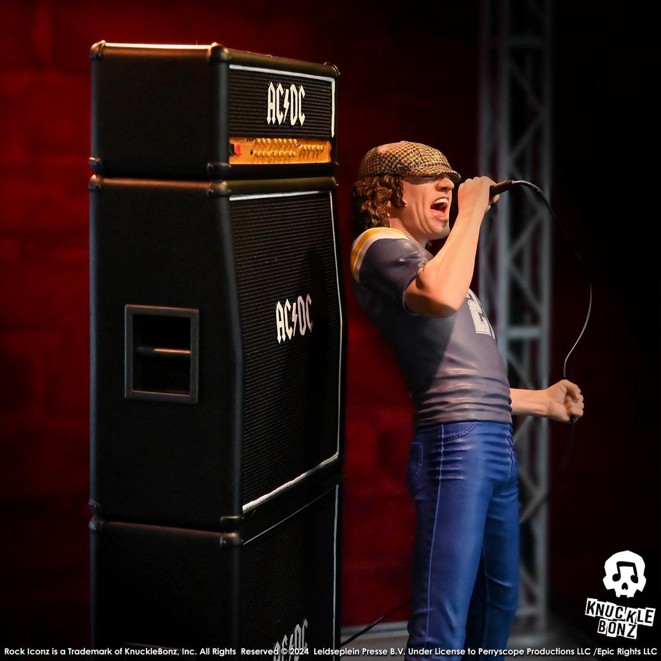 KNUACDCBRIAN100 AC/DC - Brian Johnson "Limited Edition" Rock Iconz Statue - KnuckleBonz - Titan Pop Culture