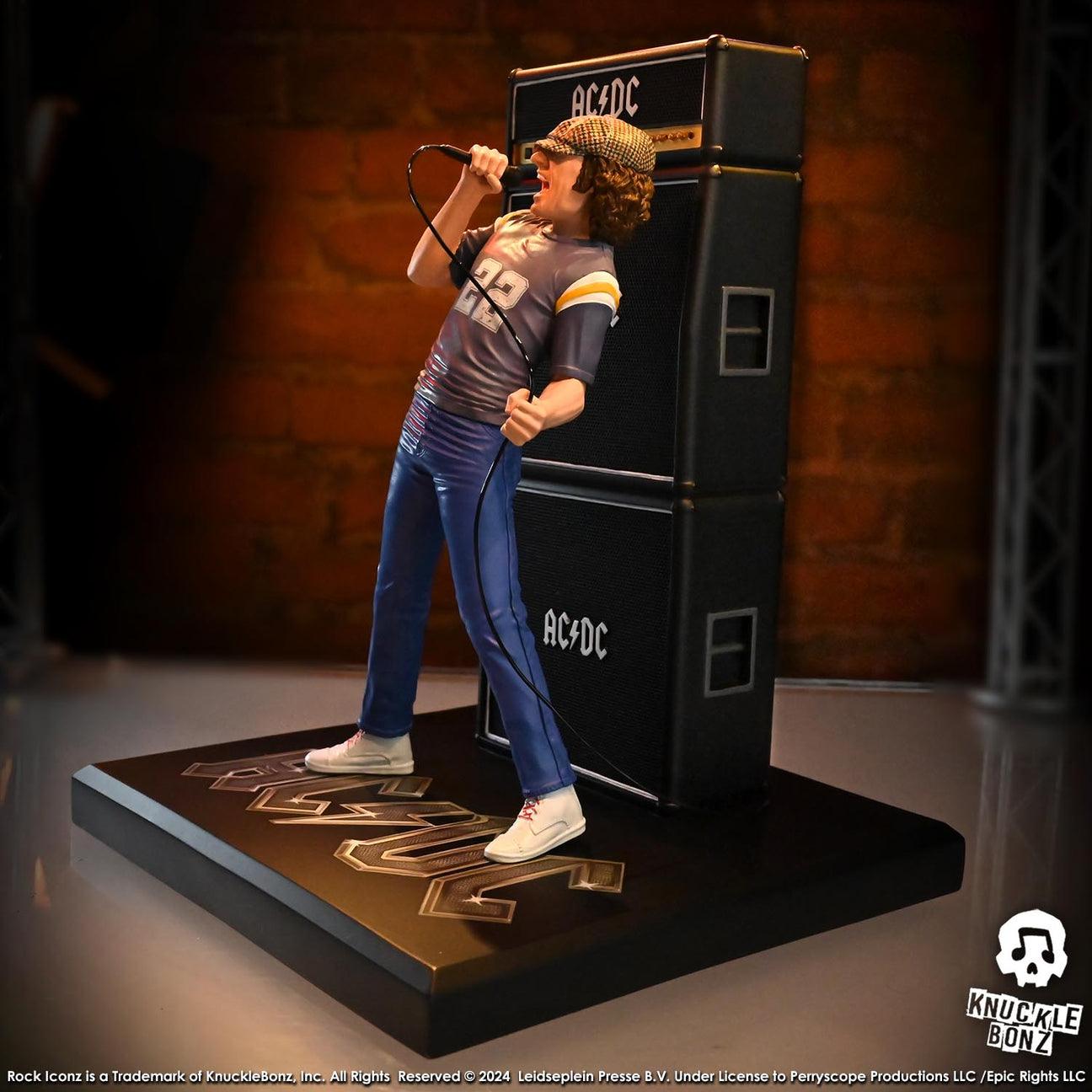 KNUACDCBRIAN100 AC/DC - Brian Johnson "Limited Edition" Rock Iconz Statue - KnuckleBonz - Titan Pop Culture