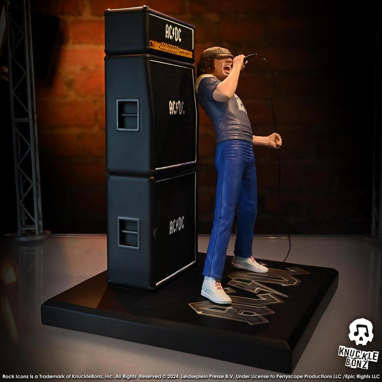 KNUACDCBRIAN100 AC/DC - Brian Johnson "Limited Edition" Rock Iconz Statue - KnuckleBonz - Titan Pop Culture