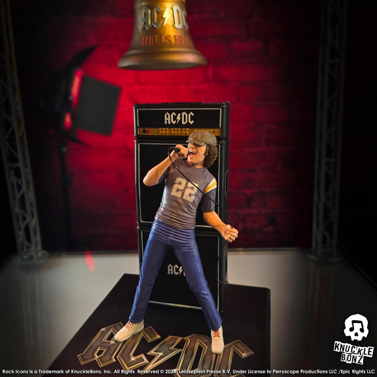 KNUACDCBRIAN100 AC/DC - Brian Johnson "Limited Edition" Rock Iconz Statue - KnuckleBonz - Titan Pop Culture